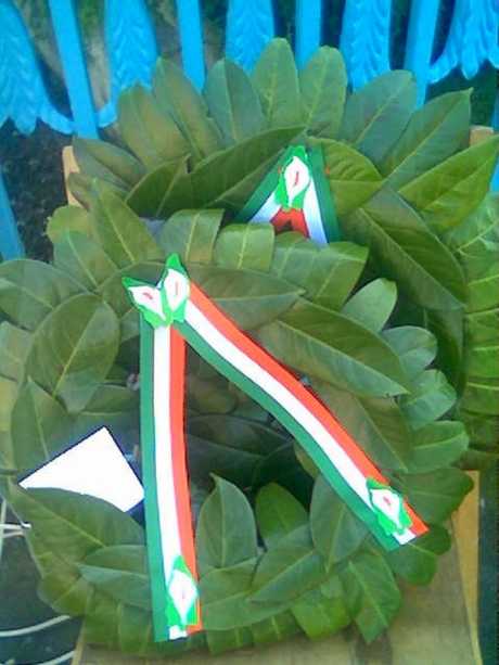 The two RSF wreaths which were laid in Dublin city centre on Easter Monday 2015.
