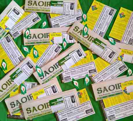 A small sample of the 300 'leaflet packs' which will be distributed, foc, in Dublin, on Easter Monday 2017.