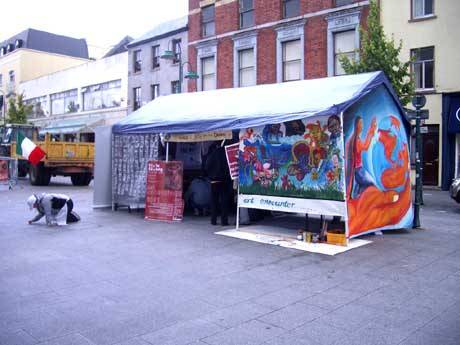 Click on image to see full-sized version art encounter tent - emmet place, Cork 2-23 july 2005