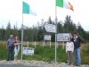 Willie Corduff, Orla Kaiser, Mary Corduff & Stefan Kaiser with Ken Saro-Wiwa RIP at Shells redundant refinery site at Bellanaboy.