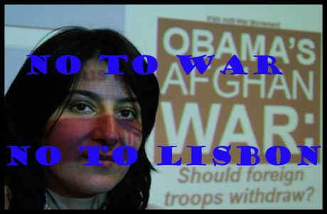 Sahar Saba (RAWA) - Dublin, 2009. pic  Michael Gallagher - poster free to use. Please credit the pic (where possible) to photographer if used.