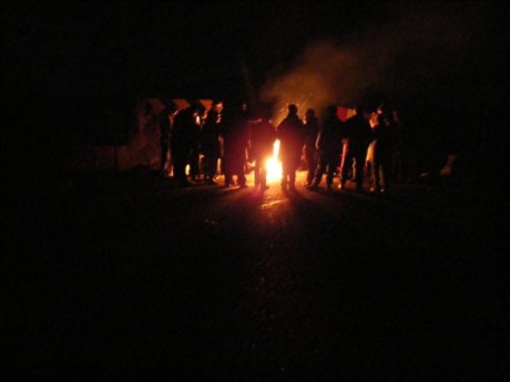 Click on image to see full-sized version Gathering at the crossroads last night