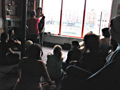 Click on image to see full-sized version Learning to shout 'BACK OFF' in a loud voice