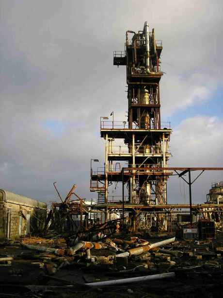 Click on image to see full-sized version Part of the ruins of the Asahi factory in Killala north Mayo
